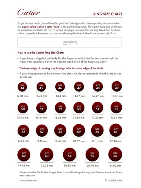 cartier ring.|cartier ring size chart.